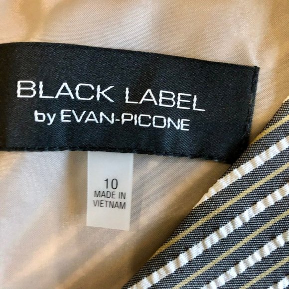 Black Label by Evan Picone Sleeveless Dress Womens 10 Used One Snag - Picture 9 of 12